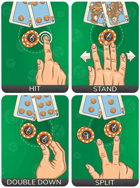 blackjack hand signals